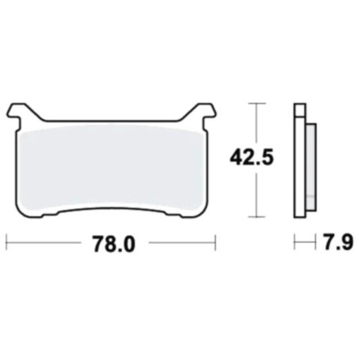 Bremsklotz Carbon CRQ TRW passend für: Honda CB, CMX, VFR