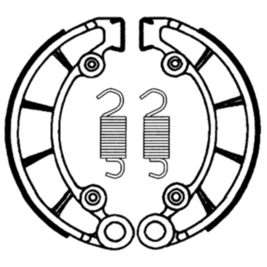 Bremsbacken mit Feder TRW passend für: Honda CB