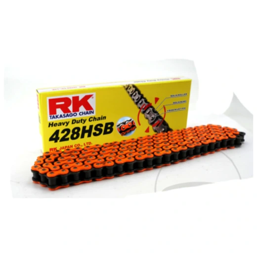 RK Standardkette 428 HSB in orange - für Motorräder ohne Schloss