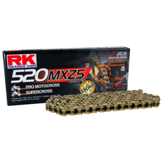 RK MXZ5 Standardkette 520 mit Clipschloss für Supermotard & Motocross