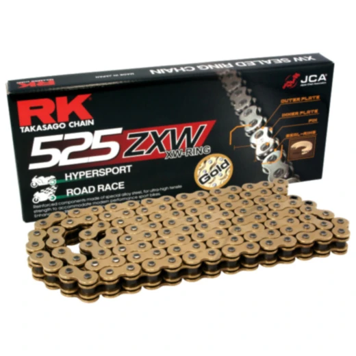 RK XW - Ringkette GB525ZXW/110 Kette offen mit Nietschloss passend für: Benelli TNT, Tre - K