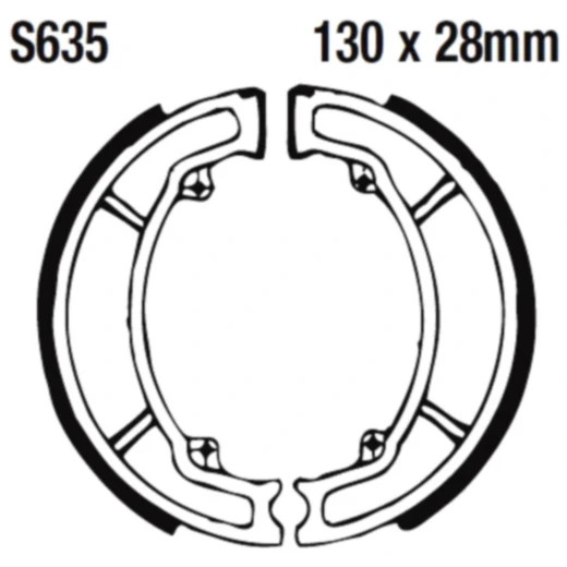Bremsbacken mit Feder EBC Alternative: 7860703 passend für: Suzuki UC