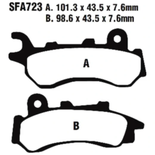 Bremsklotz Carbon Scooter EBC passend für: Honda SH