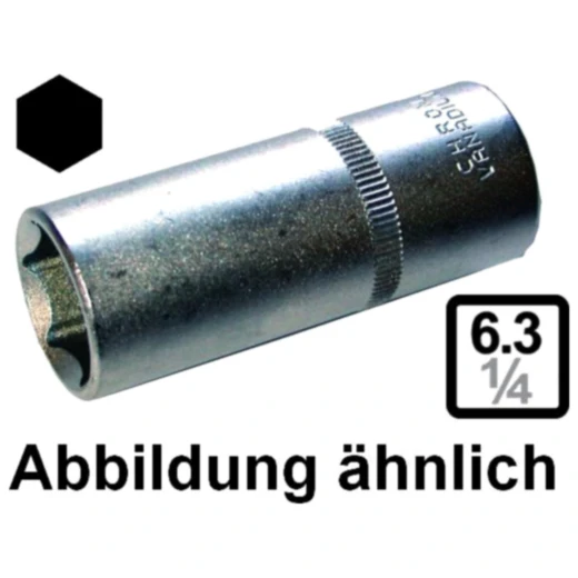 Stecknuss 1/4 13 mm lang für Motorradwerkzeuge