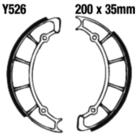 EBC Bremsbacken mit Federn für Motorräder 7321200