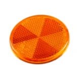 Runder, gelber Seitenstrahler 60 mm mit Klebefolie