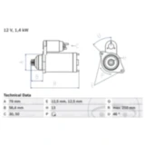 Anlasser ID Austauschteil für Motorräder 1390551