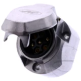 Steckdose 7-polig 12V Aluminium mit NSL-Abschaltkontakt