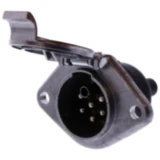 Steckdose 7-polig 24V Aluminium mit Kontakthülse für Motorräder