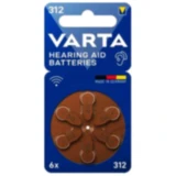 VARTA 312 Knopfzelle 6er Blister für Hörgeräte