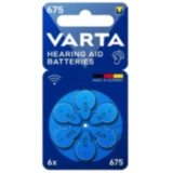 VARTA 675 Knopfzellen 1,45 V für Hörgeräte - 6er Blister