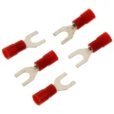 Gabel-Kabelschuh M4 nylonisoliert für 0.5-1.5 mm² - Packung 5 Stück