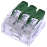 Verbindungsklemme 3-polig 0.2-4.0mm² grün/TT Packung 5 Stück