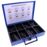 Schrumpfschlauch Sortiment Schwarz 130-teilig 10 cm