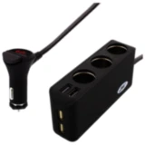 Multiladegerät 12/24V für Motorräder - 4X USB und 3X Steckdosen