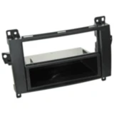 Radioblende 2-DIN schwarz mit Fach für Mercedes