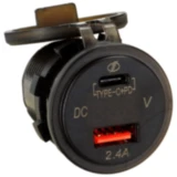 Doppelsteckdose USB-A USB-C PD MAX 3A für KFZ