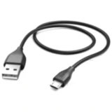 Lade-/Datenkabel Micro-USB 1.5M für Smartphones und Tablets schwarz Hama