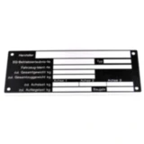 Typenschild Anhänger aus Aluminium 150x58mm