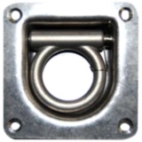 Zurrmulde mit Ring und Feder, klappbar, 105X105MM