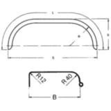 Doppelachskotflügel Stahl 220/1390MM