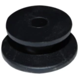 Rundknopf schwarz Kunststoff für Expanderseil 24X24X14MM