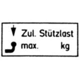Stützlastschild 50 kg für Anhänger 65x30mm