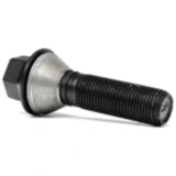 Radschraube M14 mit beweglichem Kegelbund 60° schwarz