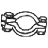 Klemmschelle für Motorradauspuffanlagen