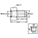 ATE Bremsleitungs-Adapter M12-10X1 für Motorräder