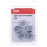 M8 Sperrzahnmuttern verzinkt, Packung 5 Stück