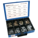 Klappsplinte und Schäkel Sortiment, 50-teilig