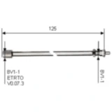 Ventilverlängerung Metall starr 125 mm für Lkw/Bus