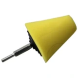 Polierkegel 80 mm gelb mittelhart für Motorrad