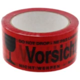 Klebeband für Warnhinweise 50 mm x 66 m, rot, Polypropylen