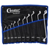 Doppelringschlüssel Satz gekröpft 10-tlg. 6-27 mm