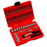 Steckschlüssel Satz 1/4 Zoll für Motorräder, 46-teilig