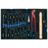 Werkzeugsatz in Einlage 27-teilig für Werkstattwagen