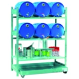 Fassregal für 6x60 Liter mit Auffangwanne