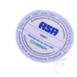 Prüfplakette COSBER für Bremsenprüfstand