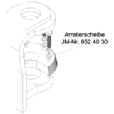 Arretierscheibe schwarz JMP für: Fox 4000 H fein ZAHN