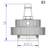 Anschlussdeckel Nr. 83 für Bremsenfüll- und Entlüftergeräte