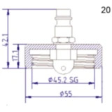 Anschlussdeckel für Bremsenfüll- und Entlüftergeräte 6572192