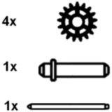 Rollensatz MIGA 223I 0.8 mm für Drahtvorschubeinheit