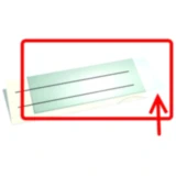 Klebeetikett transparent 80 x 30 mm für Regal-Klemmtrennwinkel