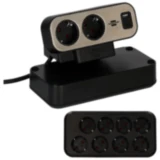 Tischsteckdosenleiste mit USB C und USB A Anschlüssen