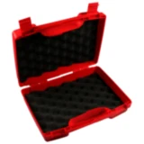 Kunststoff Werkzeugkoffer rot 260x210x76mm mit Schaumstoffeinlage