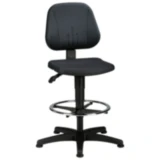 Arbeitsdrehstuhl mit höhenverstellbarem Fußring und Bodengleitern