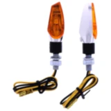 JMP Miniblinker Beam - E-Prüfzeichen, amber glass, silberner Rahmen