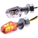 JMP Mini 3 Blinkleuchte mit chromfarbenem Gehäuse und Klarglas